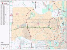 Kansas City Digital Map Premium Style